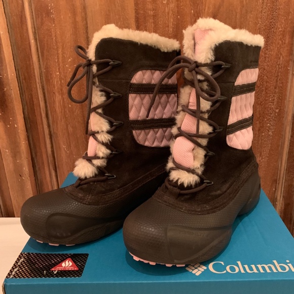 Columbia Youth Heather Canyon Snowboots Size 6 - Picture 2 of 16